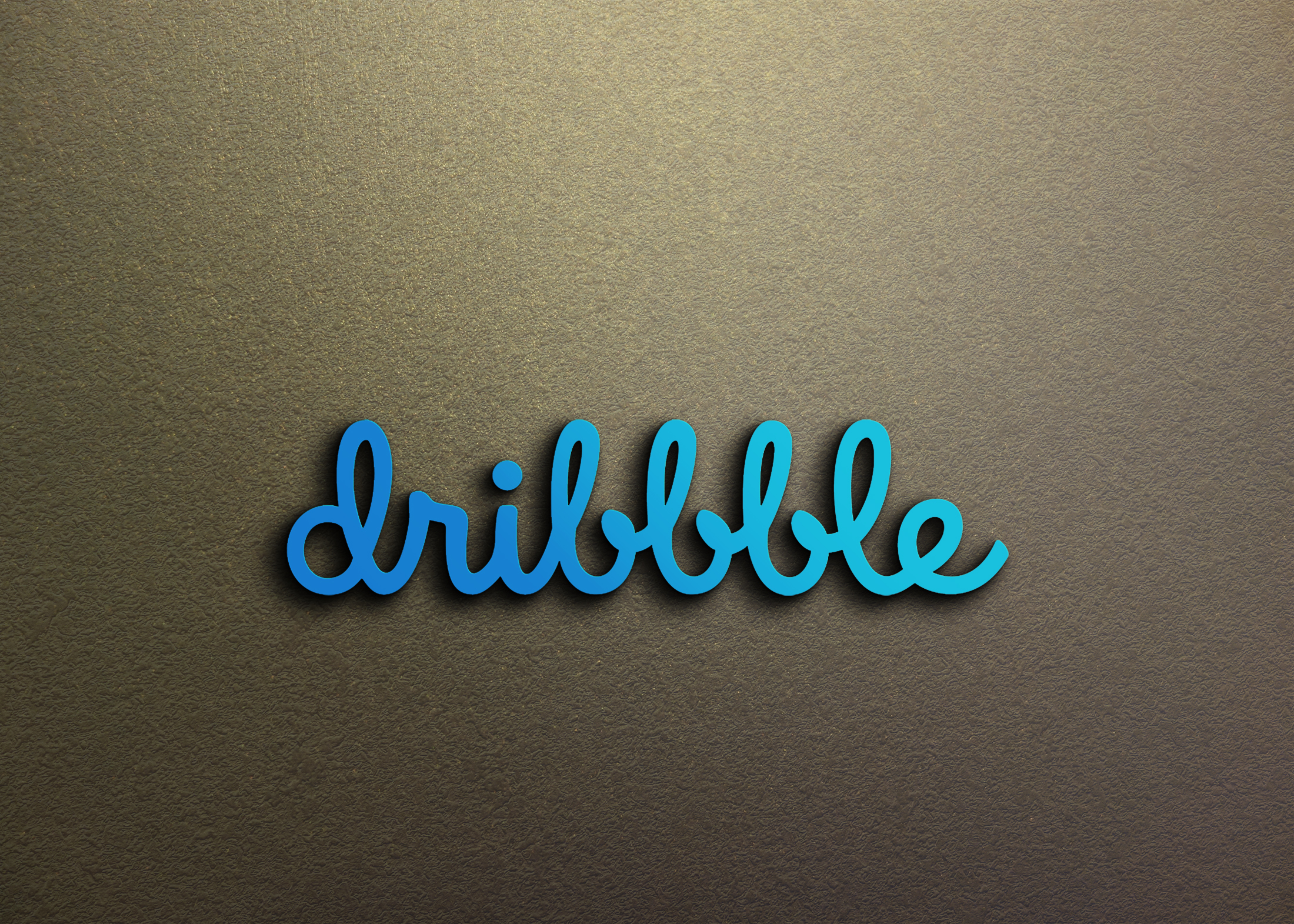 Dribbble PSD 3D Logo Mockup