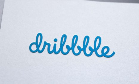 Dribbble Realistic Embross Logo Mockup