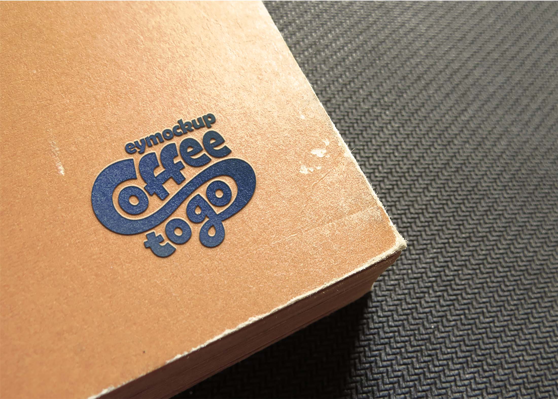 Free Box Embossed Logo Mockup