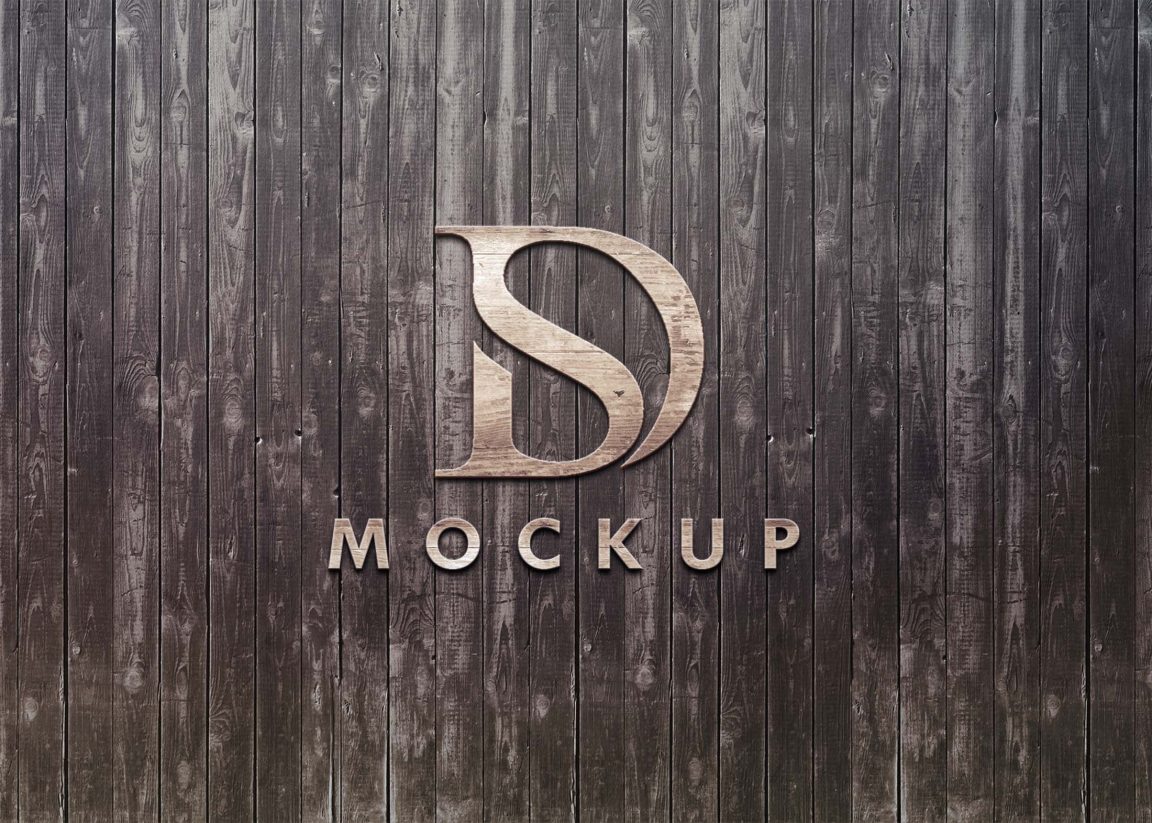 Premium Brown 3D Logo Mockup