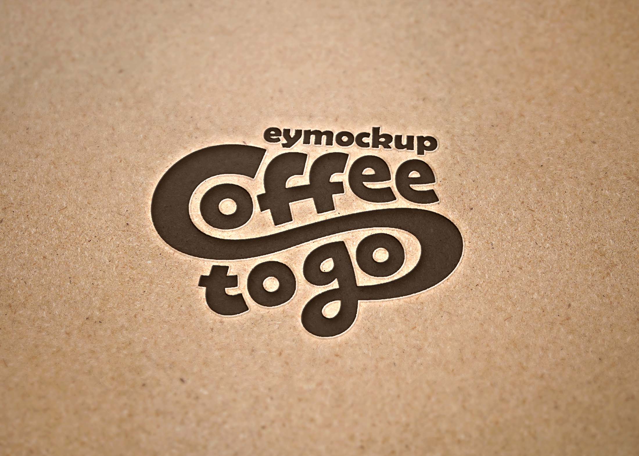 Free Brown Paper Pressed Logo Mockup