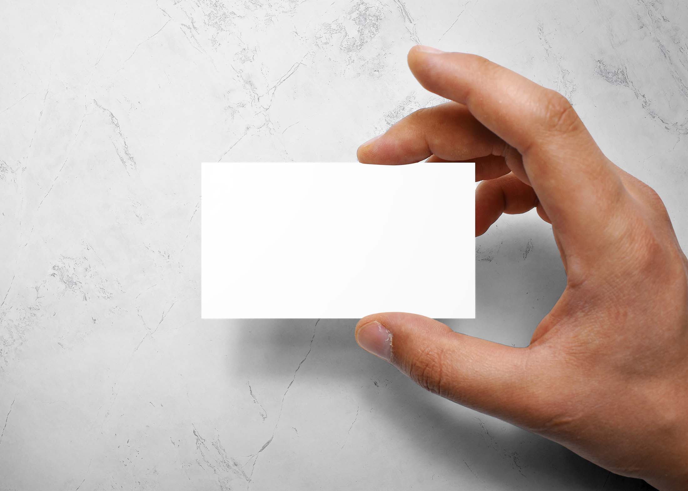 Free Business Card Mockup With Hand 