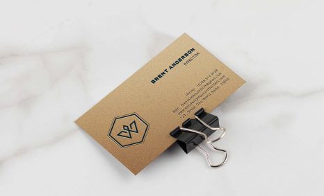 Free Clip Business Card Mockup