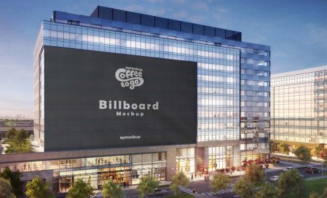 Free Company Building Billboard Mockup
