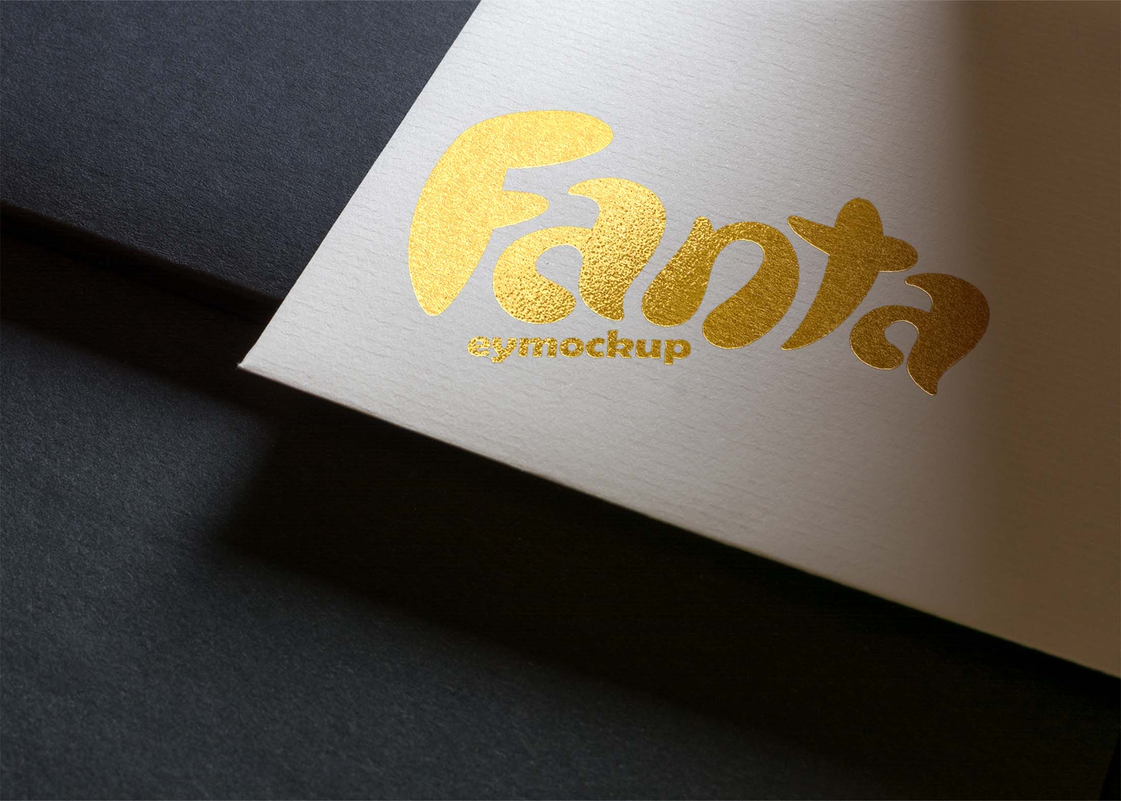 Free Gold Foil Paper Logo Mockup