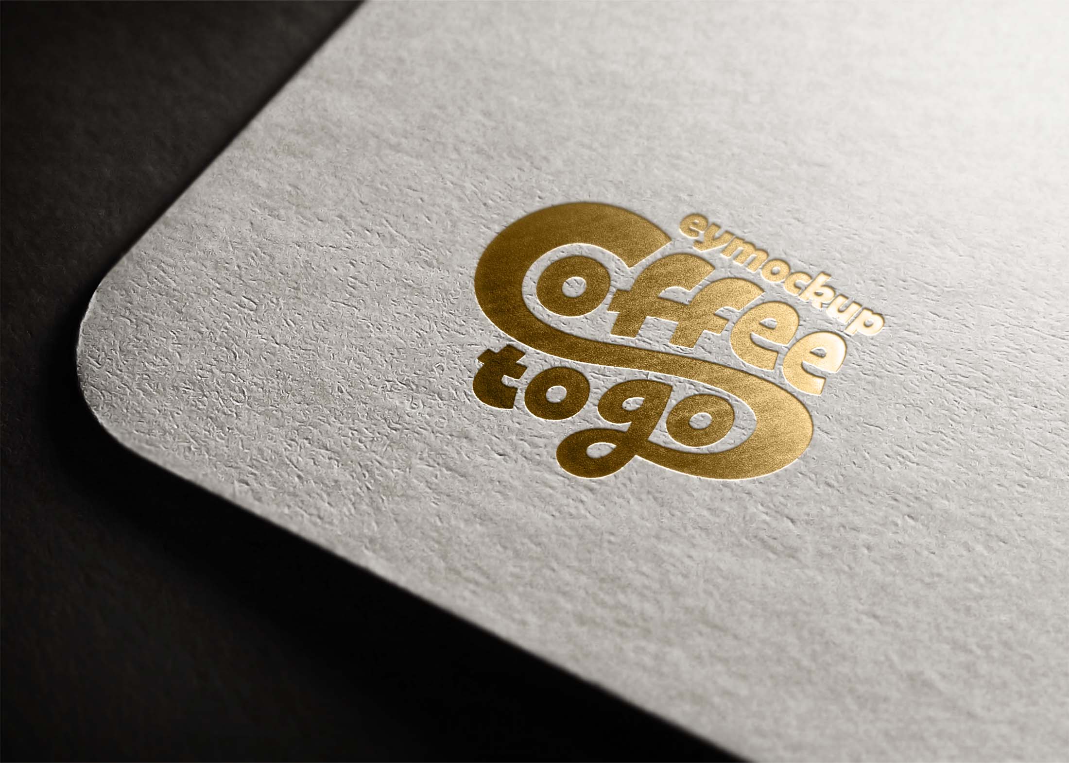 Free Gold Texture Pressed Logo Mockup