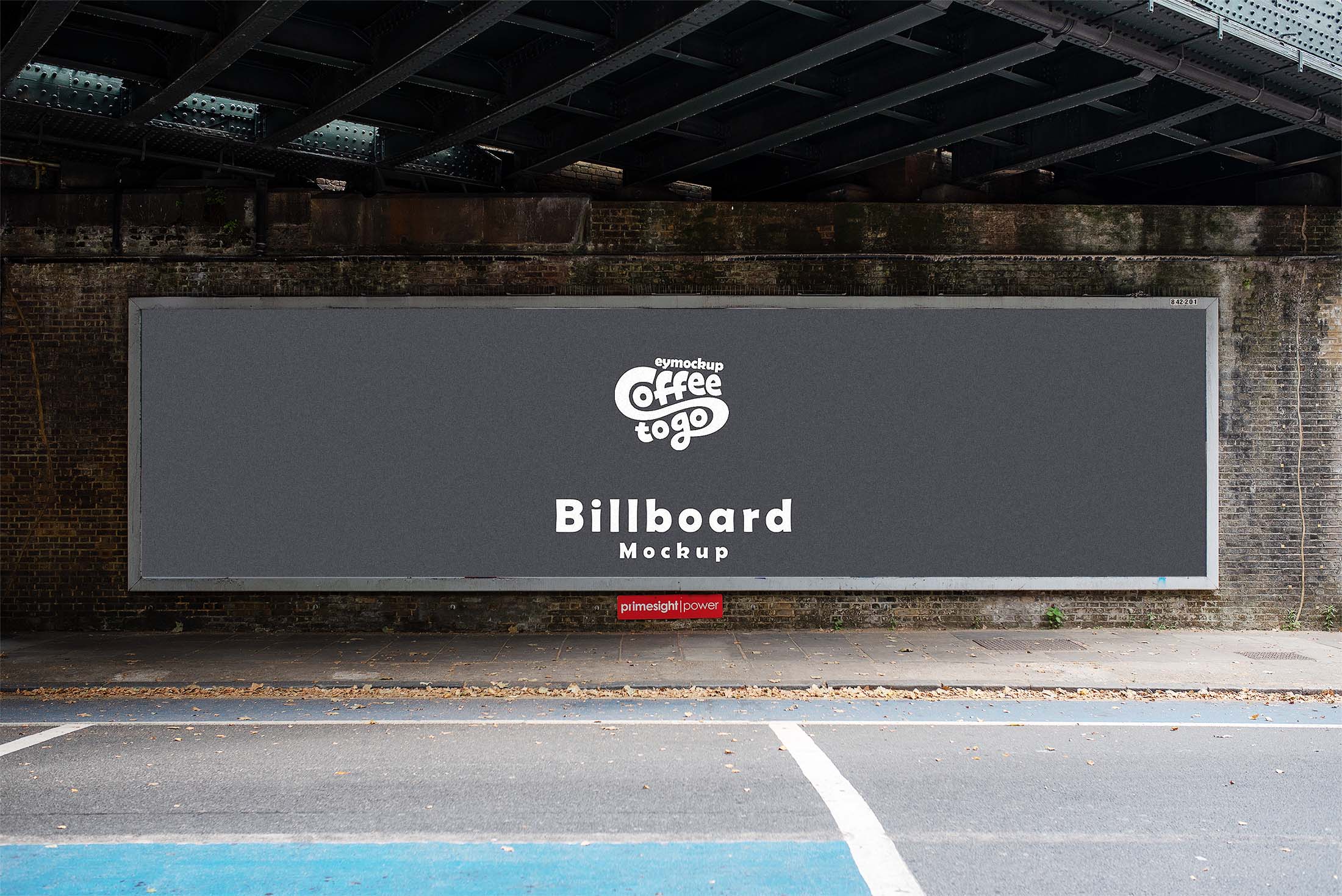 Free Landscape Road Side Billboard Mockup