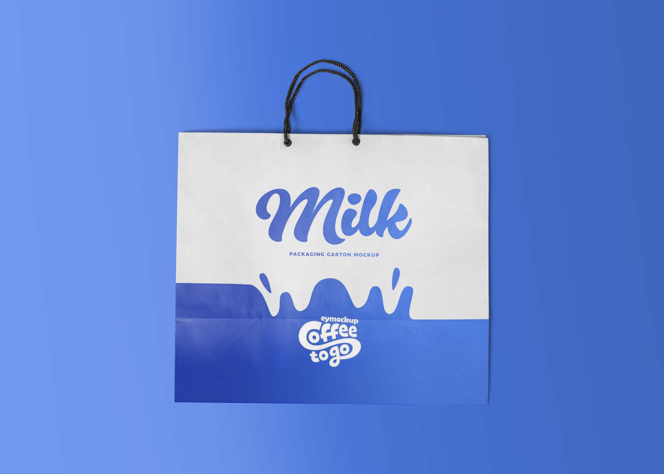 Free Luxury Milk Branding Bag Mockup