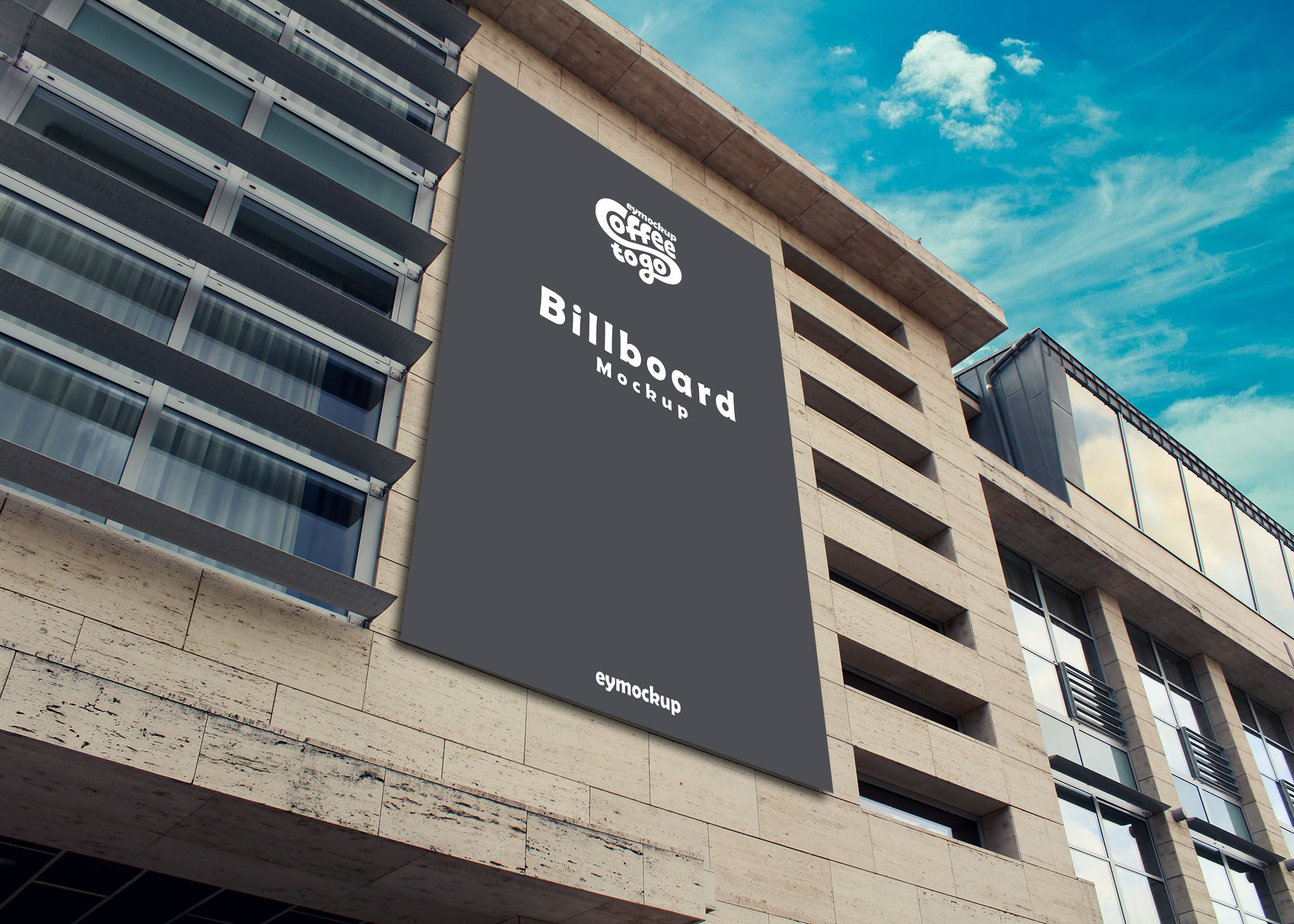 Free Modern Building Billboard Mockup