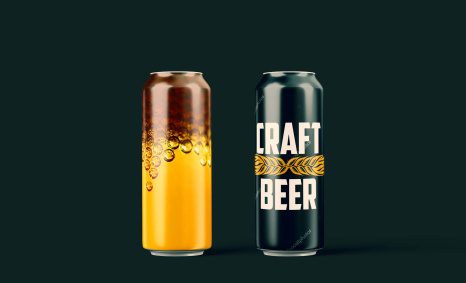 Free High Classy Beer Can Mockup
