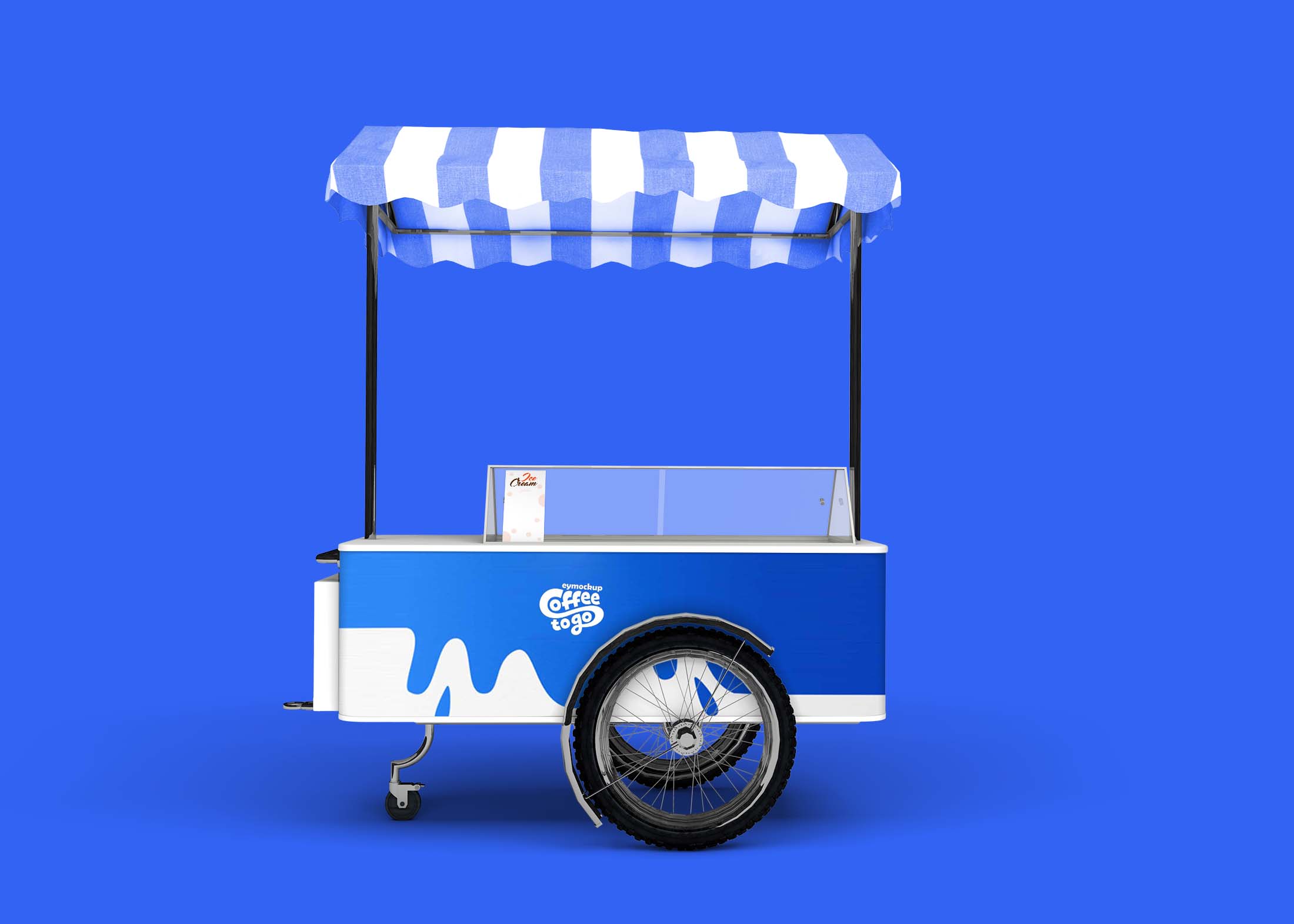 Free Ice Cream Tricycle Mockup