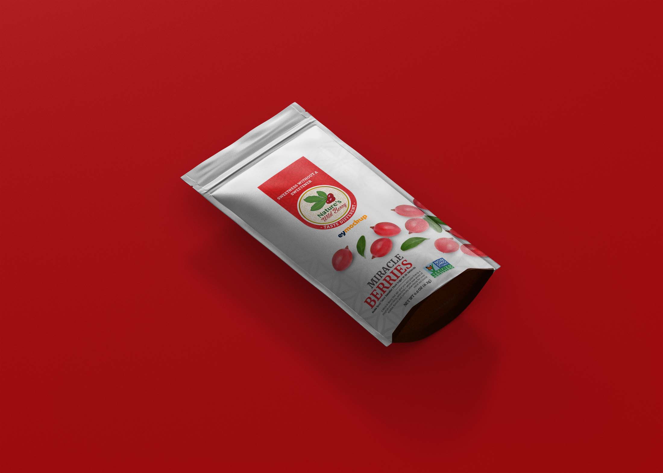 Free Long Paper Pouch Mockup
