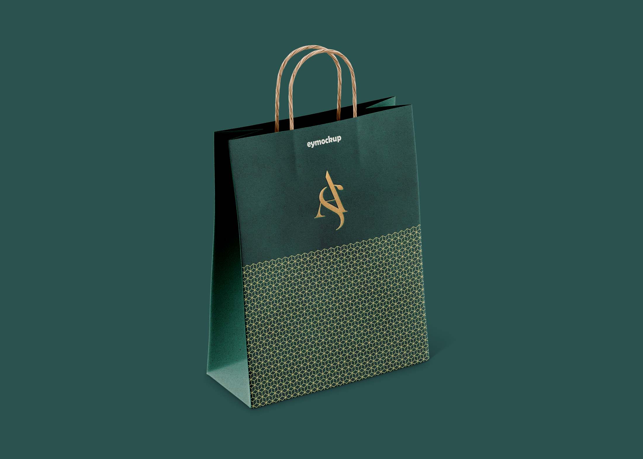 Free Luxury Shopping Bag Label Mockup