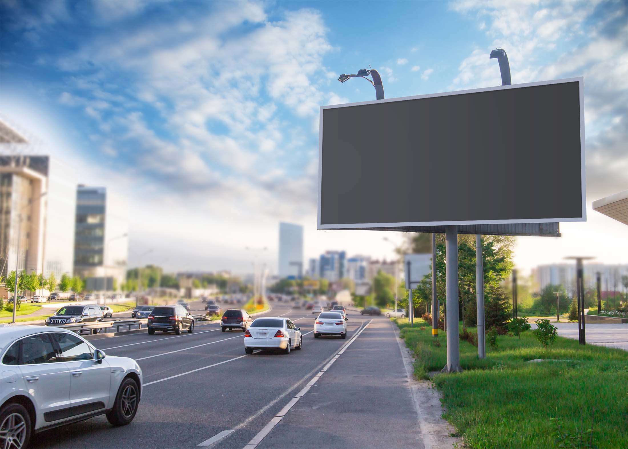 Free Main Highway Billboard Mockup