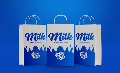 Free Milk Branding Bag Mockup