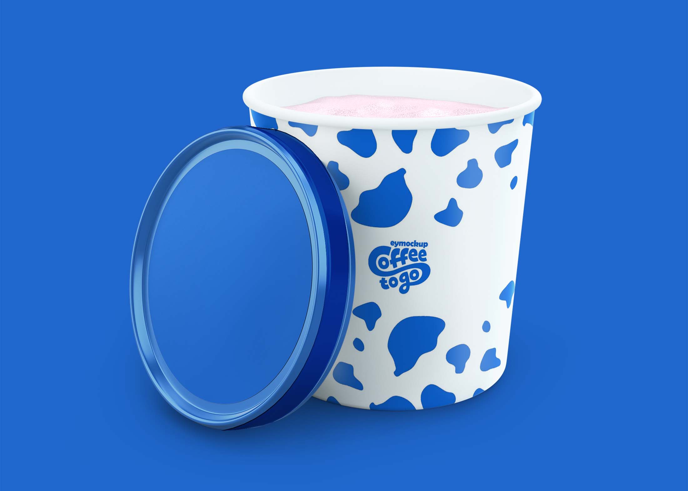 Free Milk Ice Cream Cup Mockup