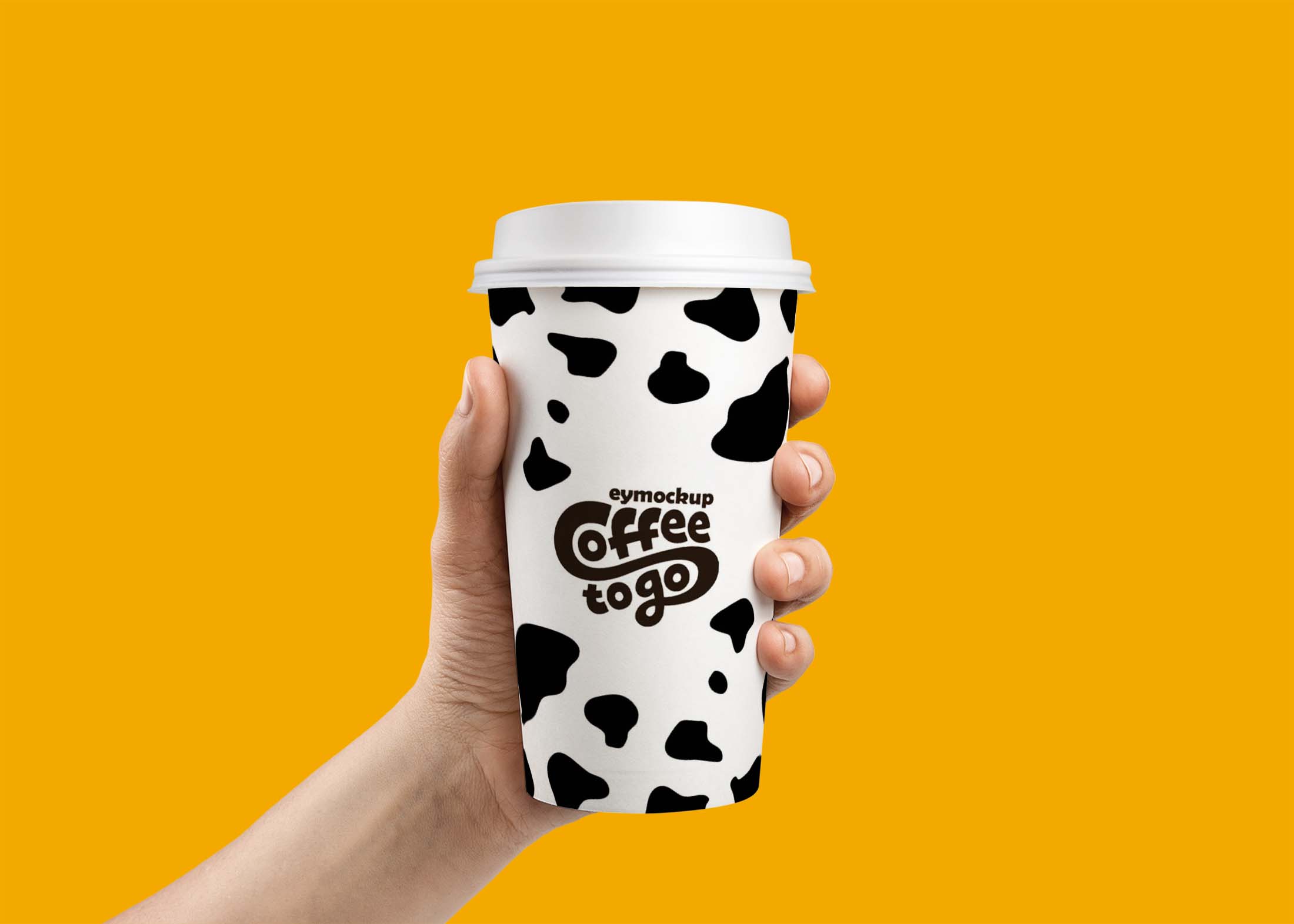 Free Milk Paper Cup Mockup