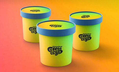 Free PSD Ice Cream Cup Mockup