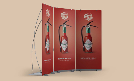 Free Stand Roll-up Banner Mockup