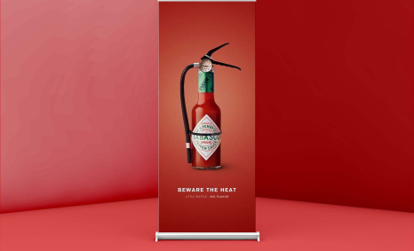 Free Standing Roll-up Banner Mockup