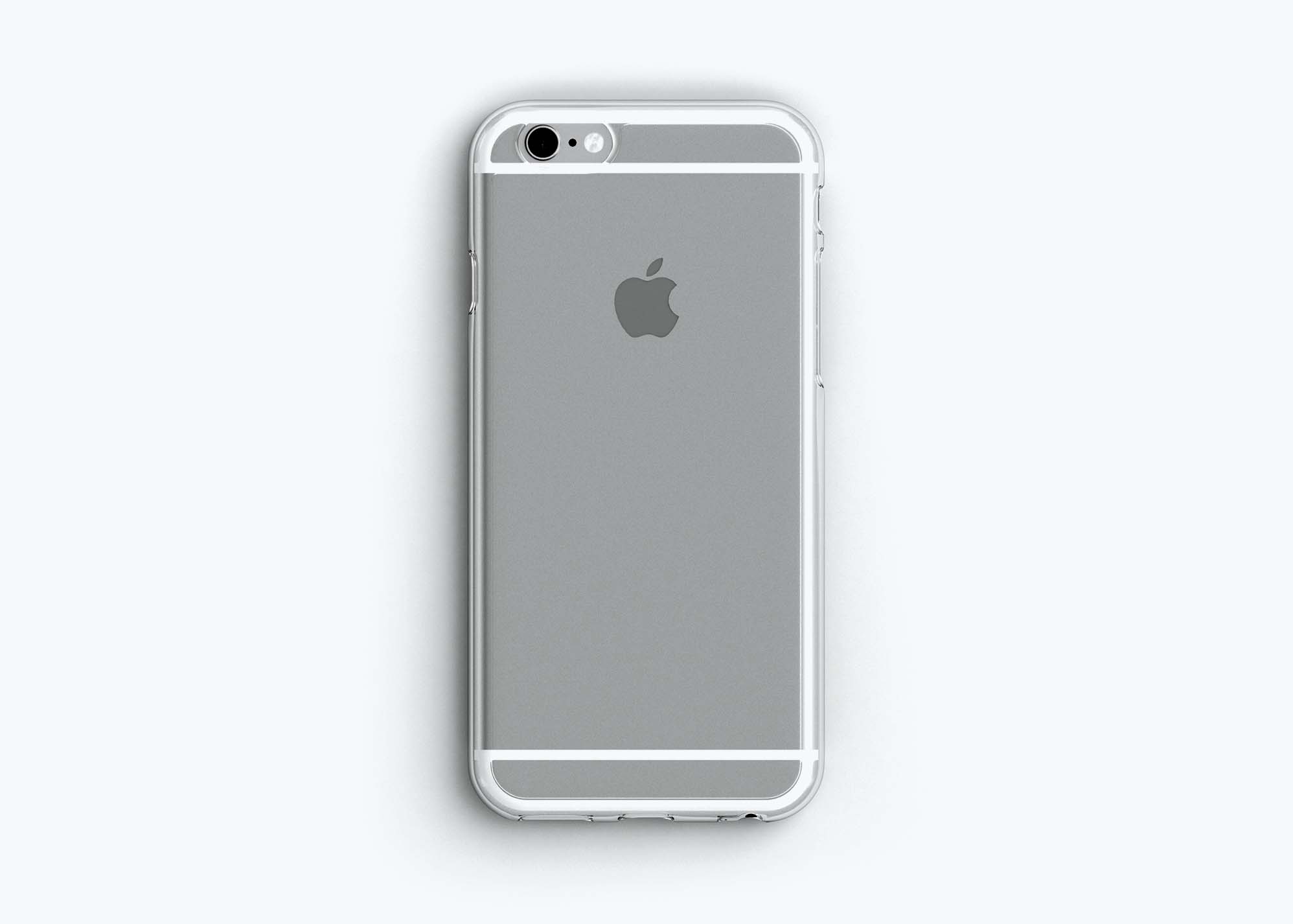 Free Transparent Case iPhone Mockup