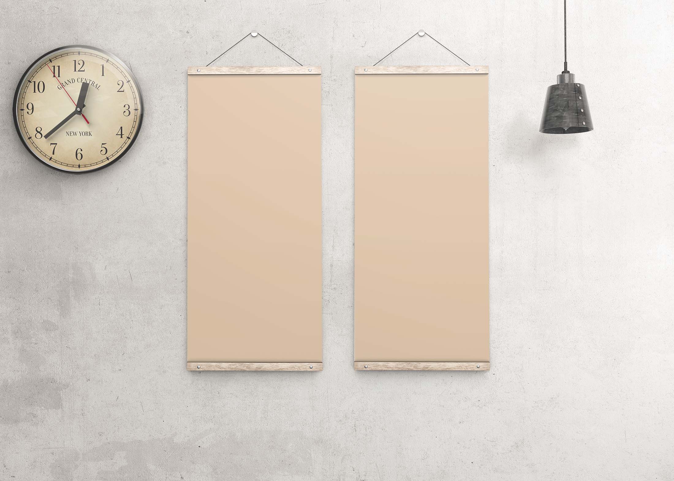 Free Wall Roll-up Banner Mockup