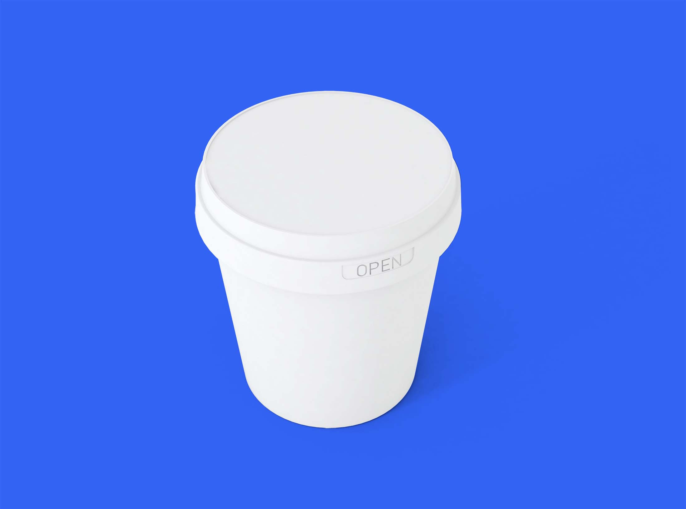 Free White Ice Cream Cup Mockup