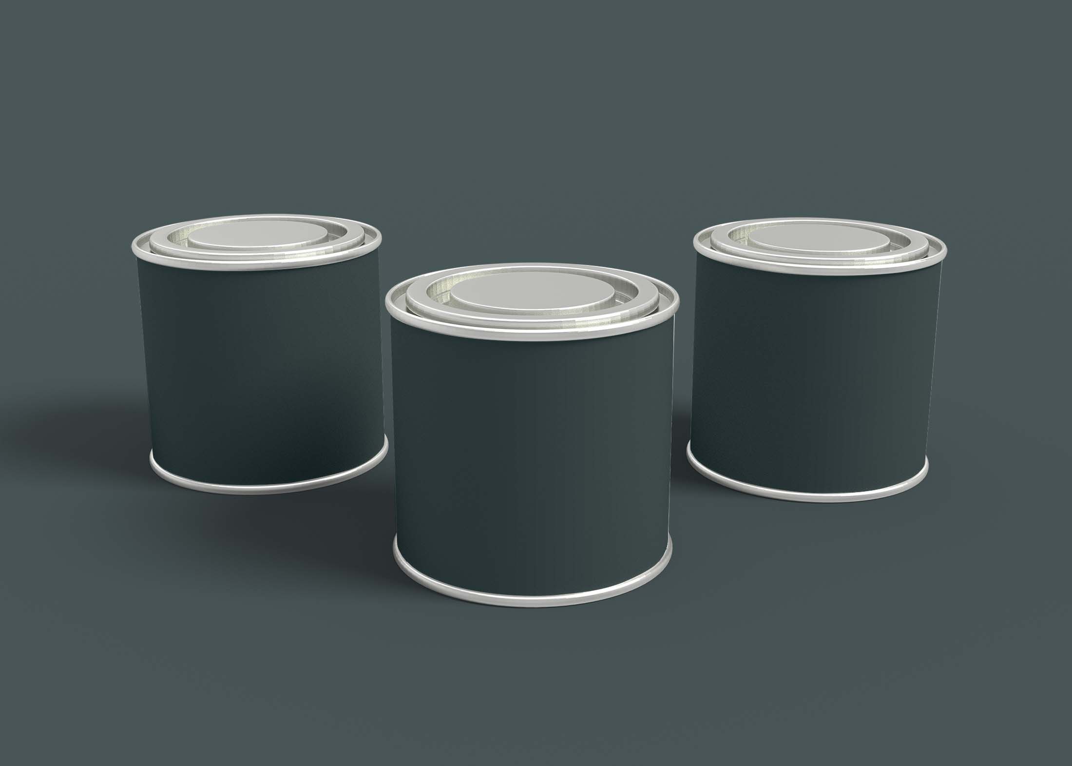 Free Oil Tin Can Packaging Mockup 