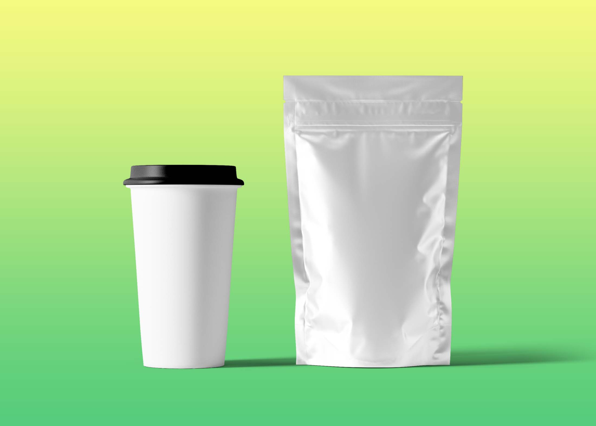 Free Pouch & Cup Mockup